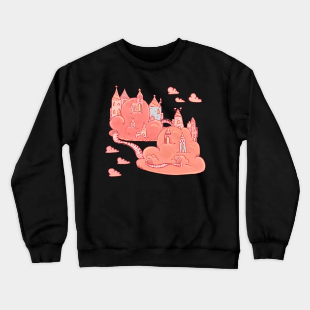 Cloud Castle Crewneck Sweatshirt by moonlitdoodl